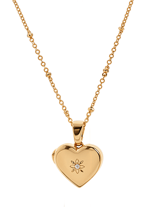 Relicario Corazón Mini Estrella Circón 