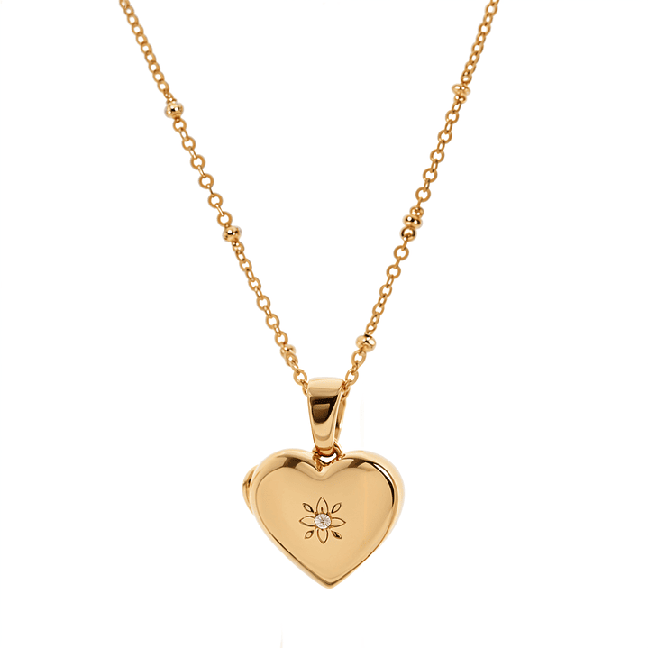 Relicario Corazón Mini Estrella Circón  1