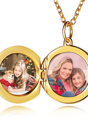 Relicario Medallón Liso Unisex 