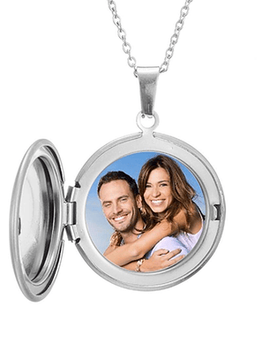 Relicario Medallón Liso Unisex 