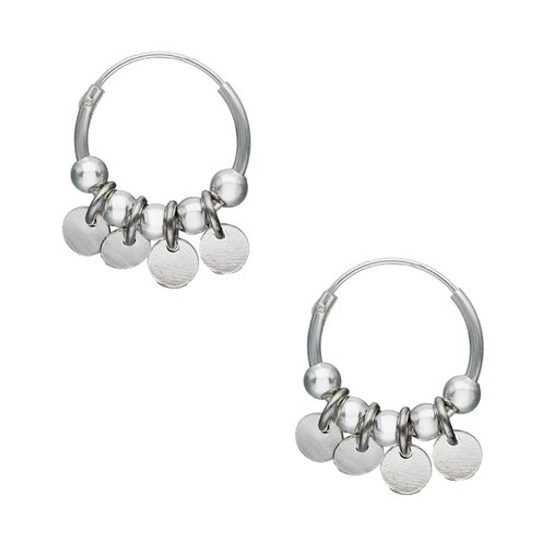 Aros Argollas Multi Esferas y Monedas 14 MM 2