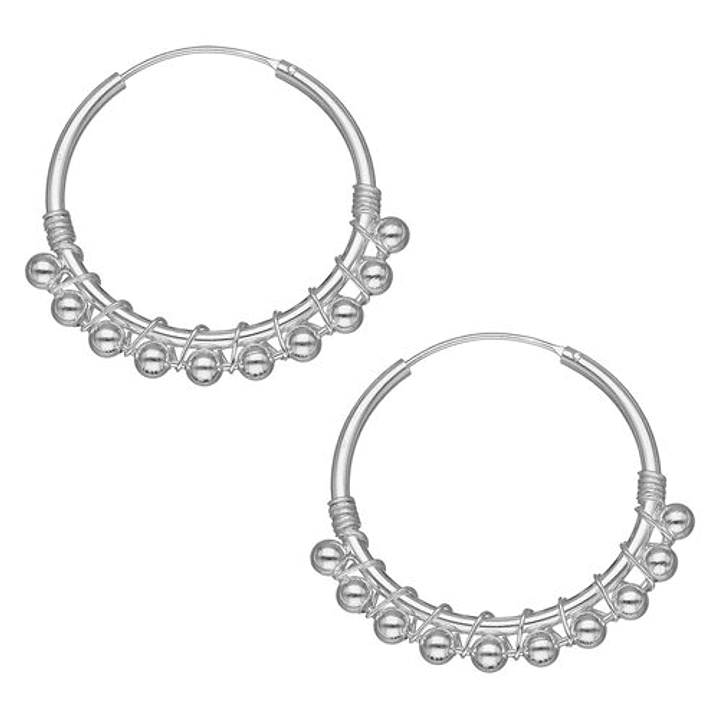 Aros Argollas Aura Esferas 20 MM 2