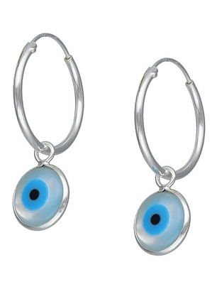 Argollas Dije Ojo Turco Nacar 16 MM