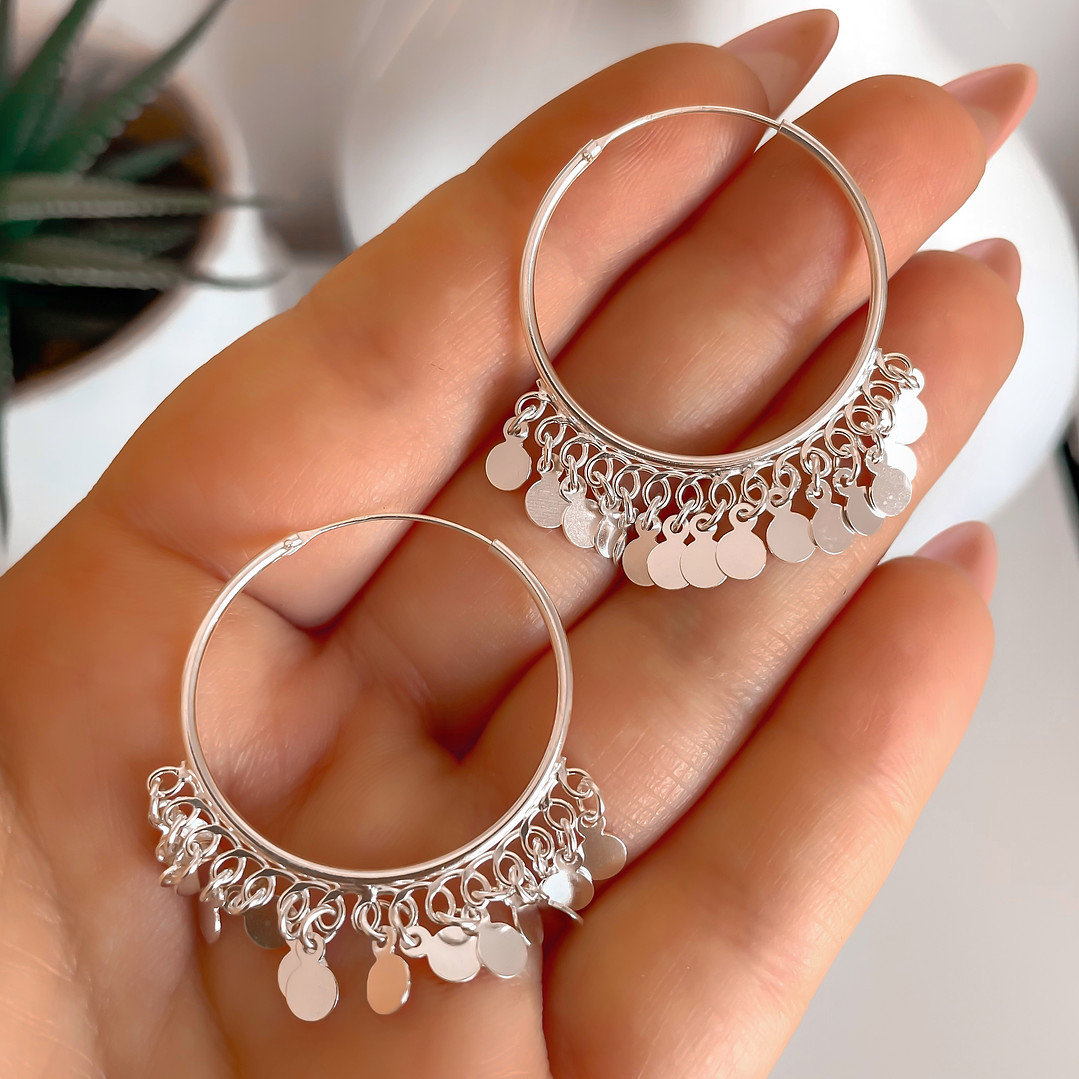 Argollas Multi Monedas Gypsy 30 mm  1