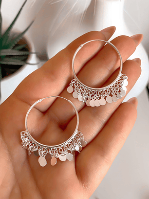 Argollas Multi Monedas Gypsy 30 mm 