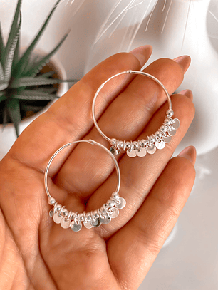 Argollas Multi Monedas y Esferas 30 mm 