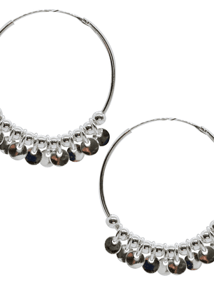 Argollas Multi Monedas y Esferas 30 mm 