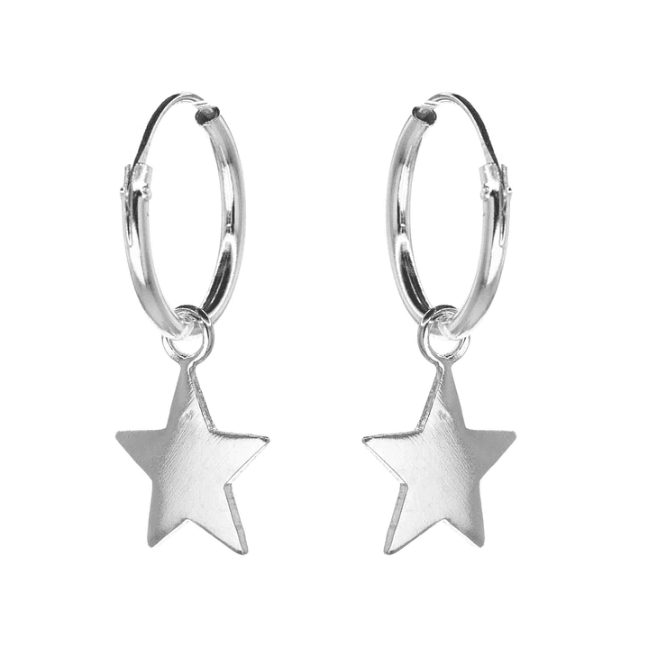 Argollas Dije Estrella 12 mm  2