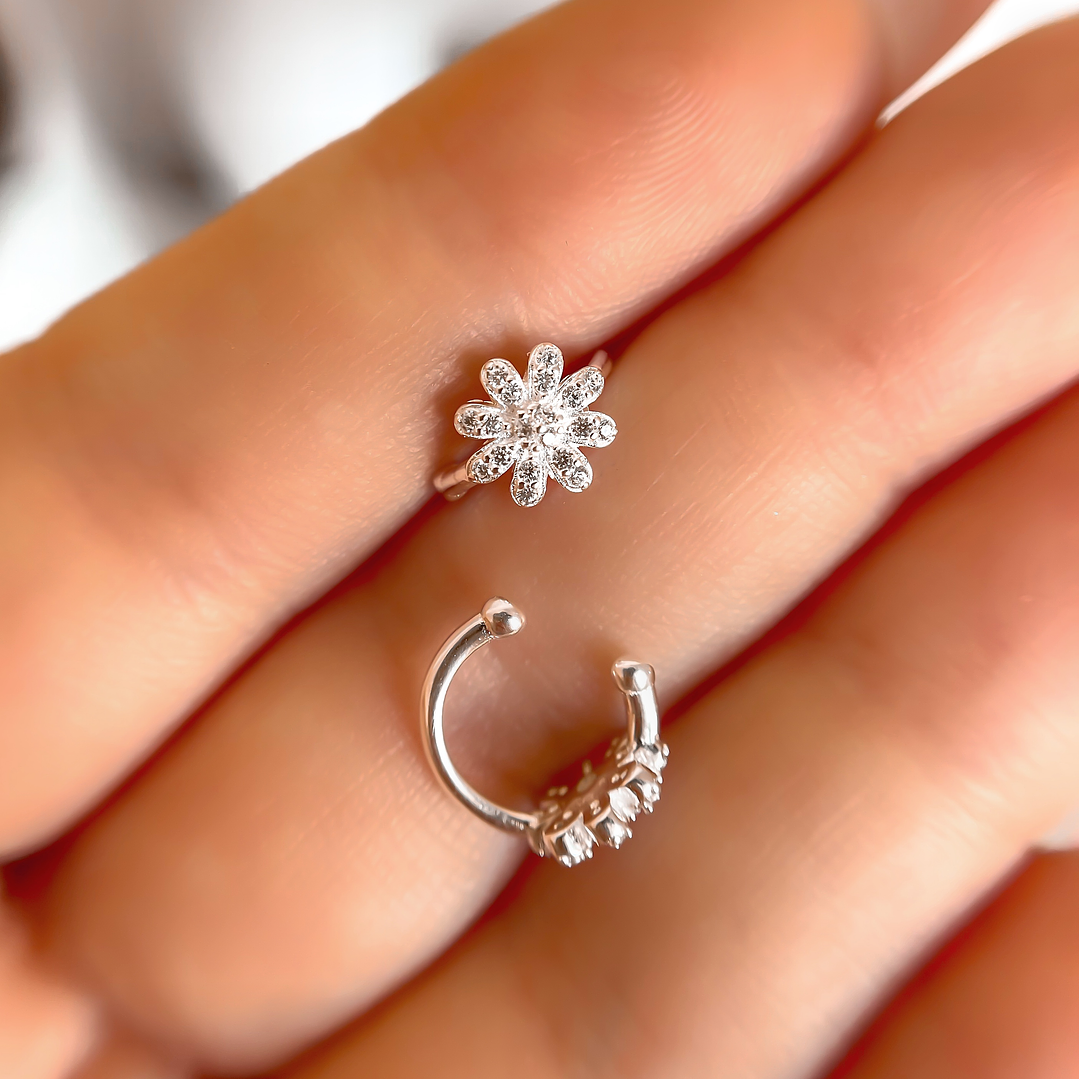 Aro Ear Cuff Flor Circones (UNIDAD) 2
