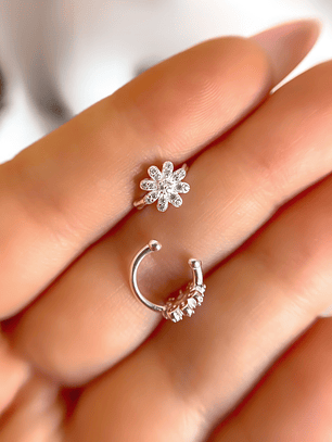 Aro Ear Cuff Flor Circones (UNIDAD)