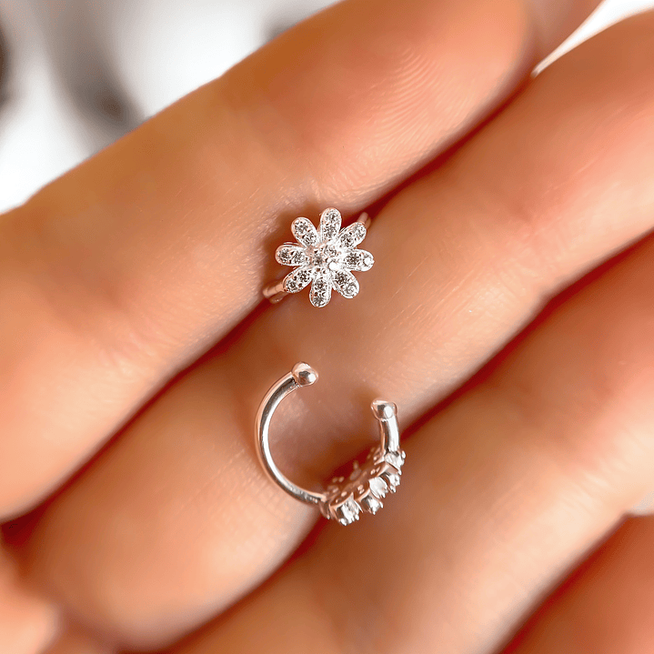 Aro Ear Cuff Flor Circones (UNIDAD) 2