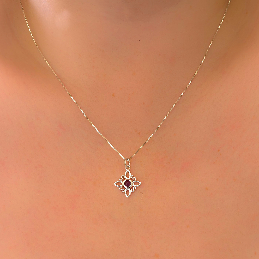 Collar Nudo de Bruja Amatista  1