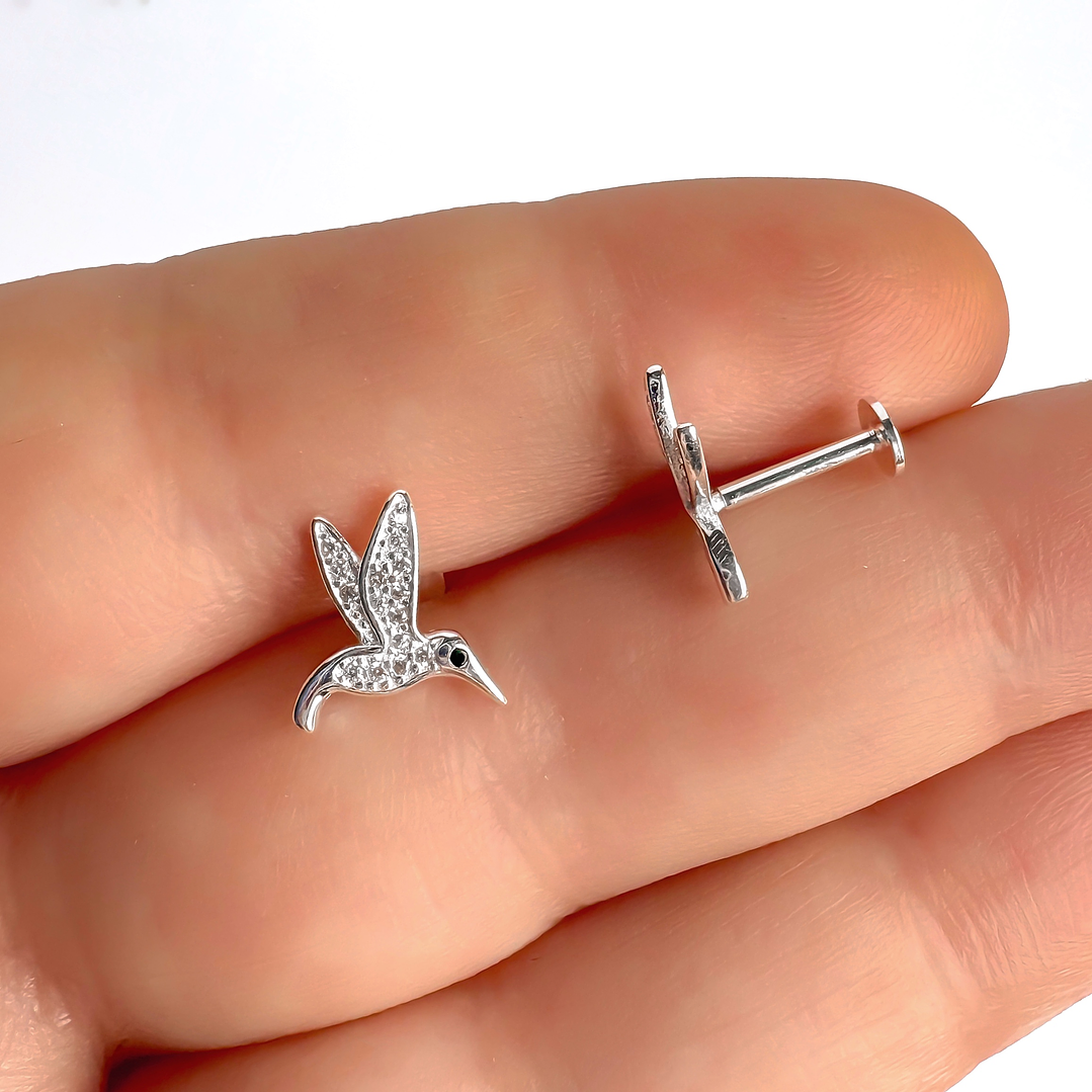 Aro Piercing Colibrí Circones y Onix (UNIDAD) 1