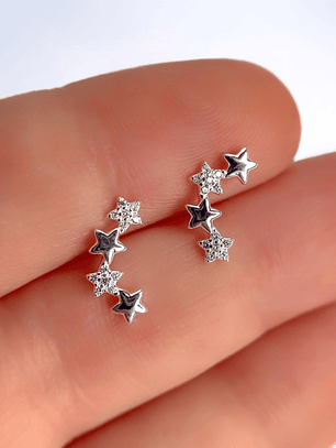 Aros Tornillo Trepador Mini Estrellas Micro Circones