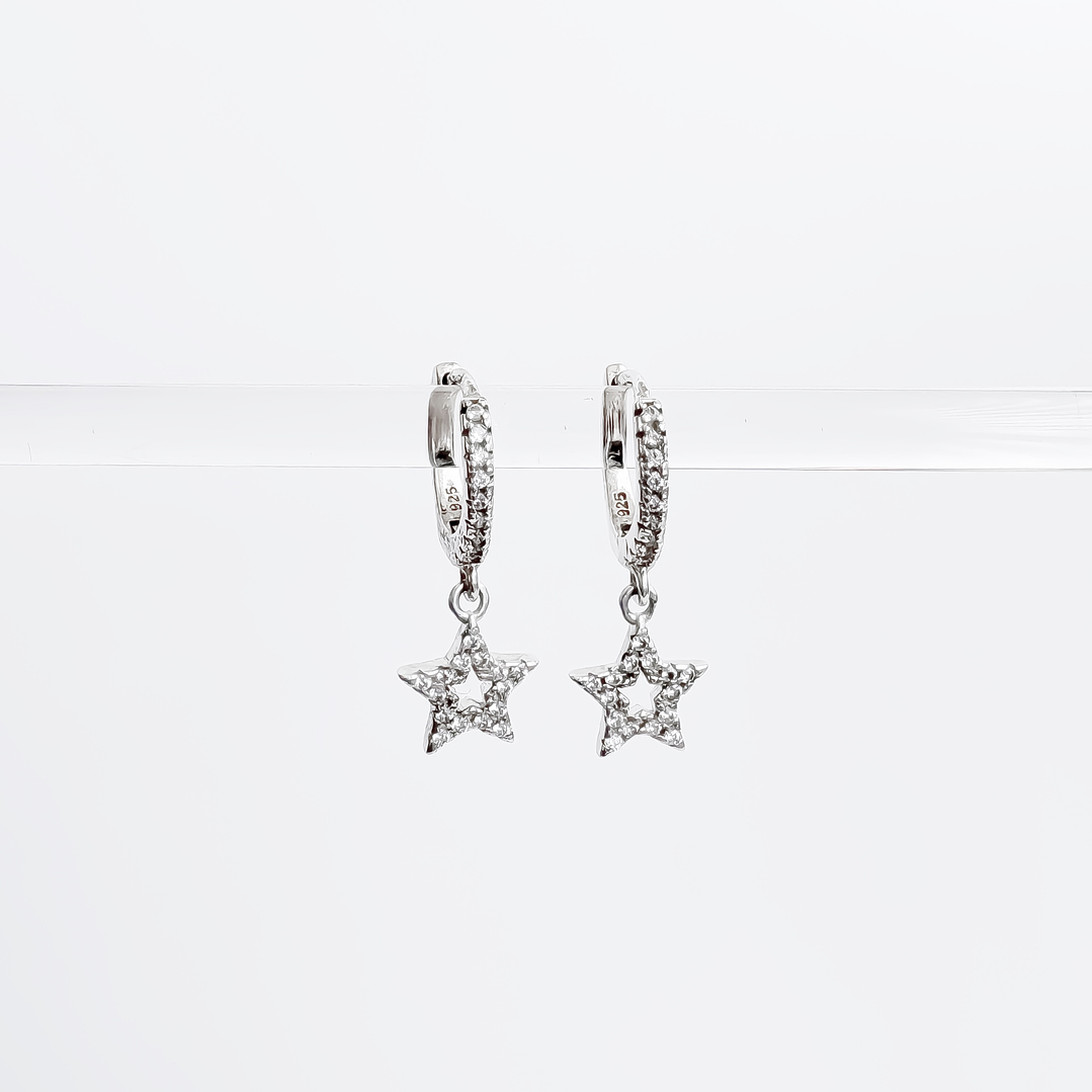 Argollas Huggie Estrella Microcircones 11 mm  2