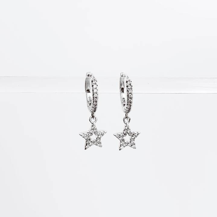 Argollas Huggie Estrella Microcircones 11 mm  2