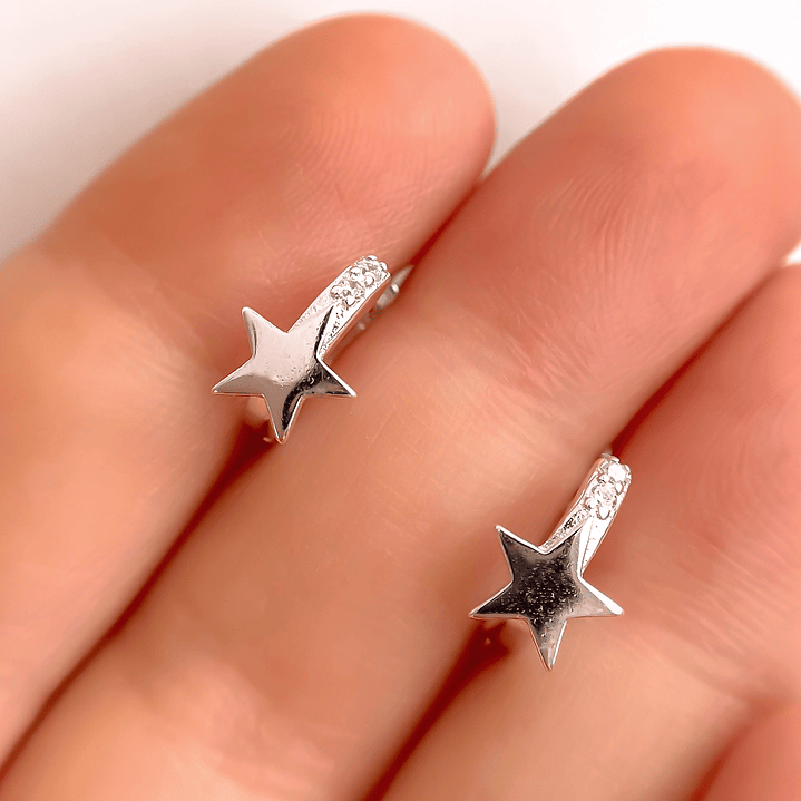Argollas Huggie Estrella Microcircones 11 mm 1