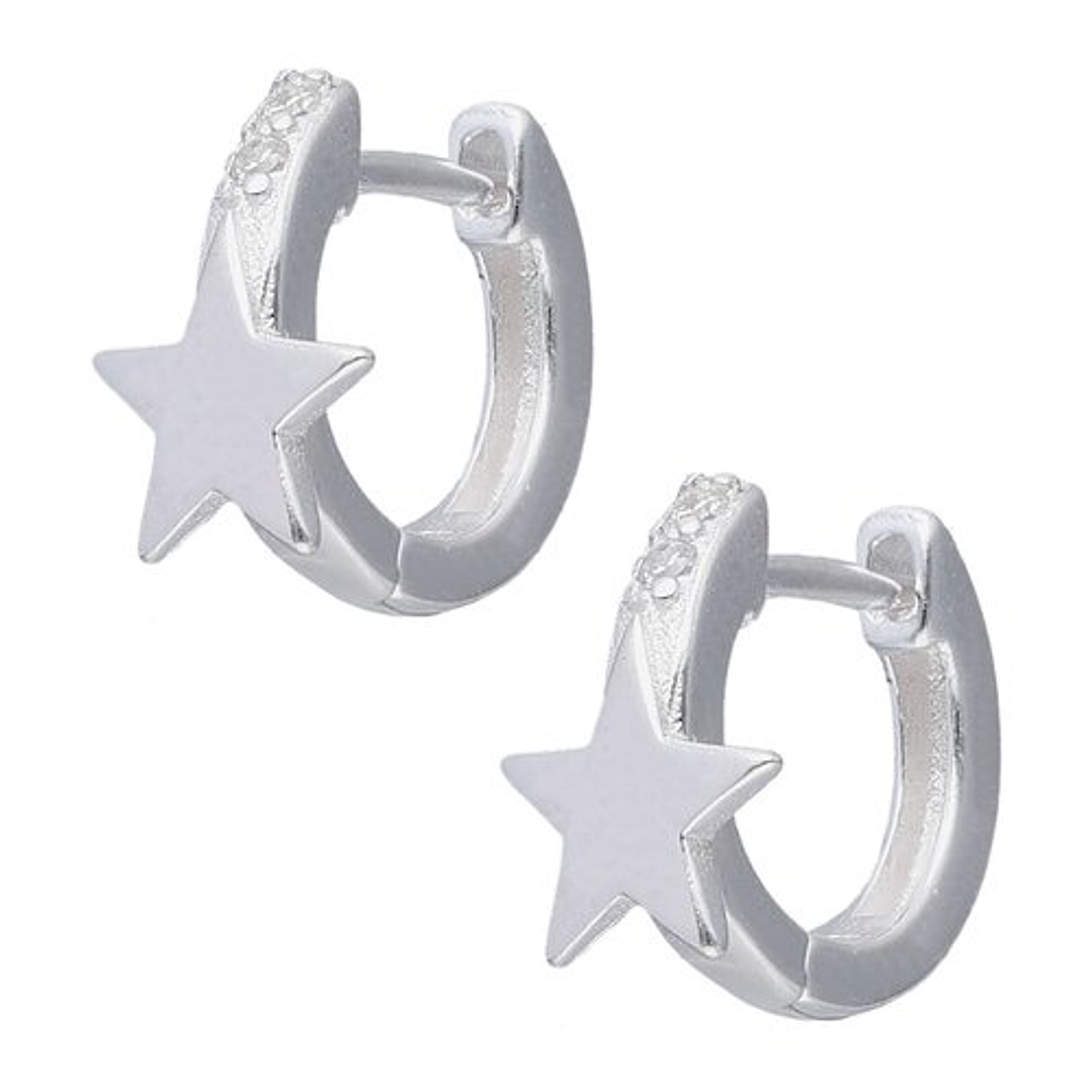 Argollas Huggie Estrella Microcircones 11 mm 3