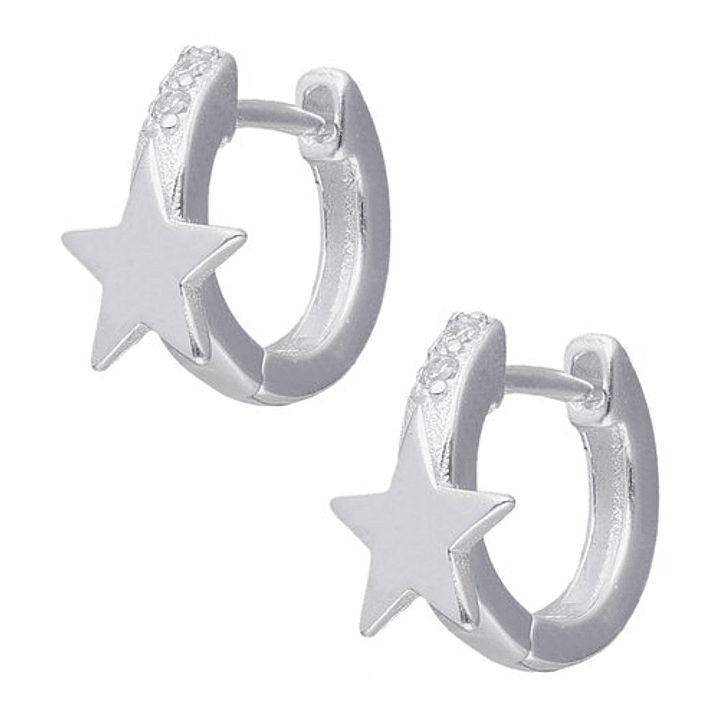 Argollas Huggie Estrella Microcircones 11 mm 3