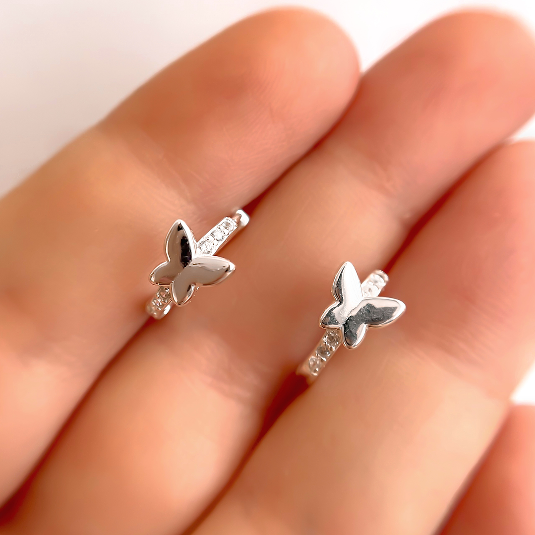 Argollas Huggie Mariposa Circones  1