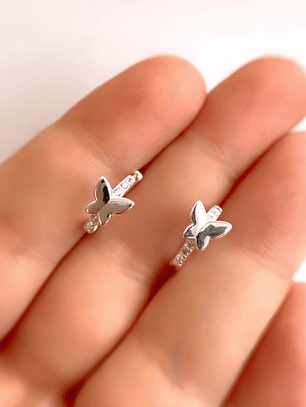 Argollas Huggie Mariposa Circones 