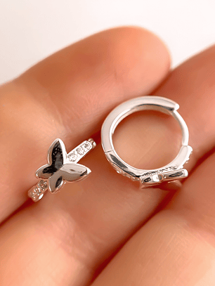 Argollas Huggie Mariposa Circones 