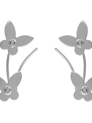 Aros Trepadores Mariposas con Circón 