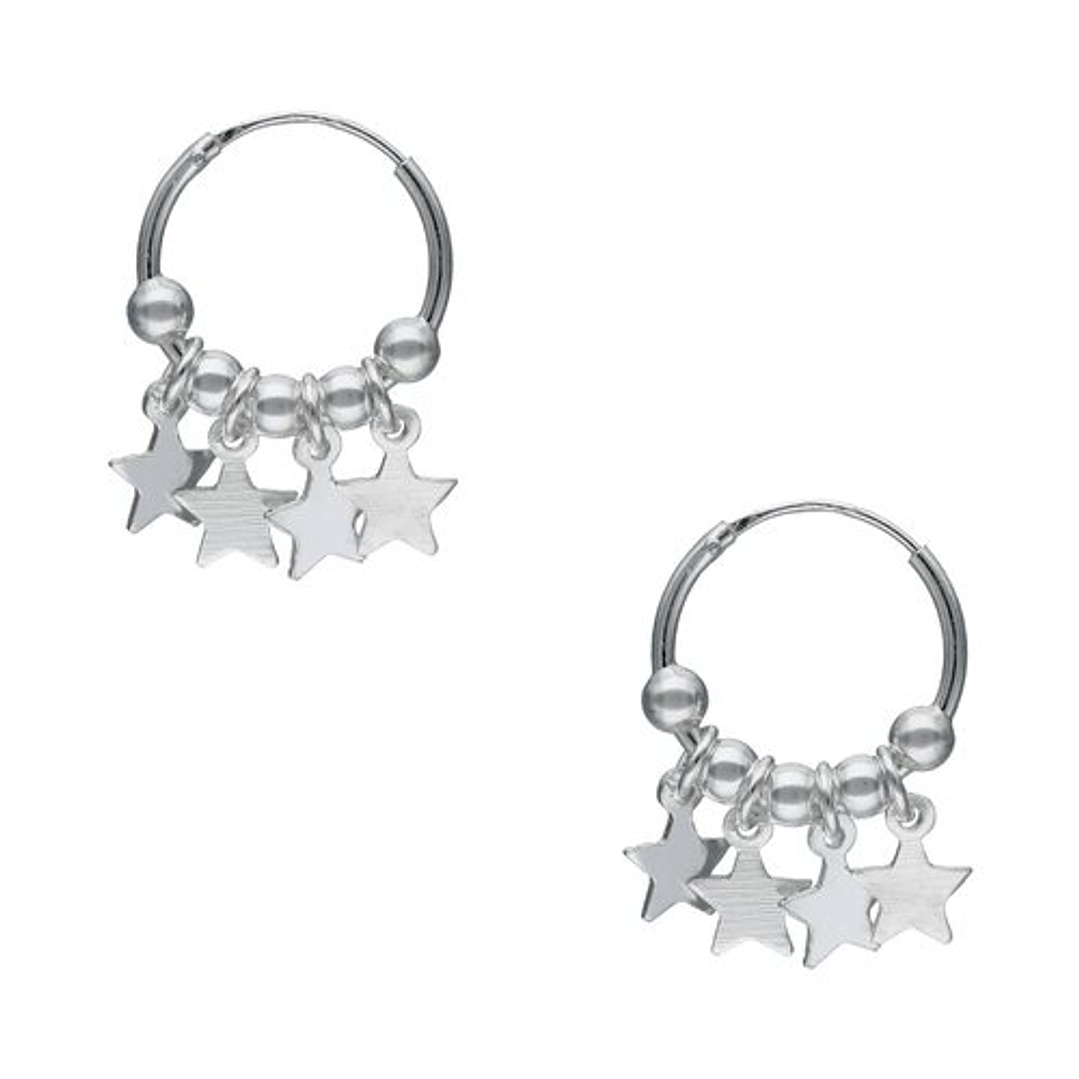 Argollas Multi Estrellas y Esferas 14 mm  2