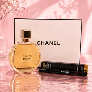  SET CHANEL — CHANCE EAU DE PERFUM 100 ML  + STYLO YEUX WATERPROOF 36 PRUNE INTENSE
