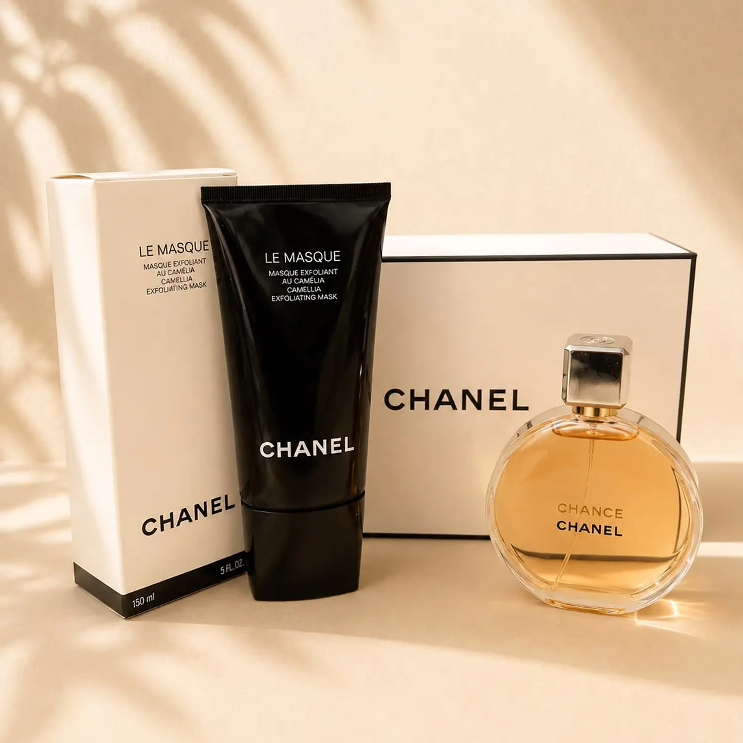 SET CHANEL- CHANCE CHANEL FLORAL + MASCARILLA EXFOLIANTE CAMELIA CHANEL