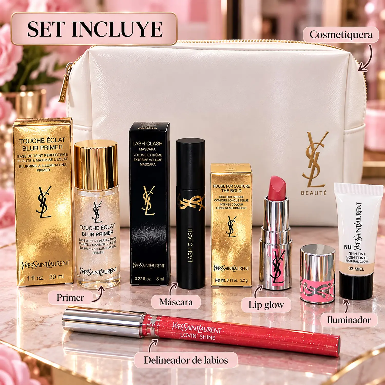 KIT DE REGALO YSL GLAM COMPLETO - EDICION CELESTHIA 