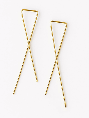 Brinco banho de ouro 18k Gesto Livre