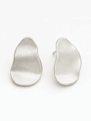 Brinco de prata 925 orgânico onda