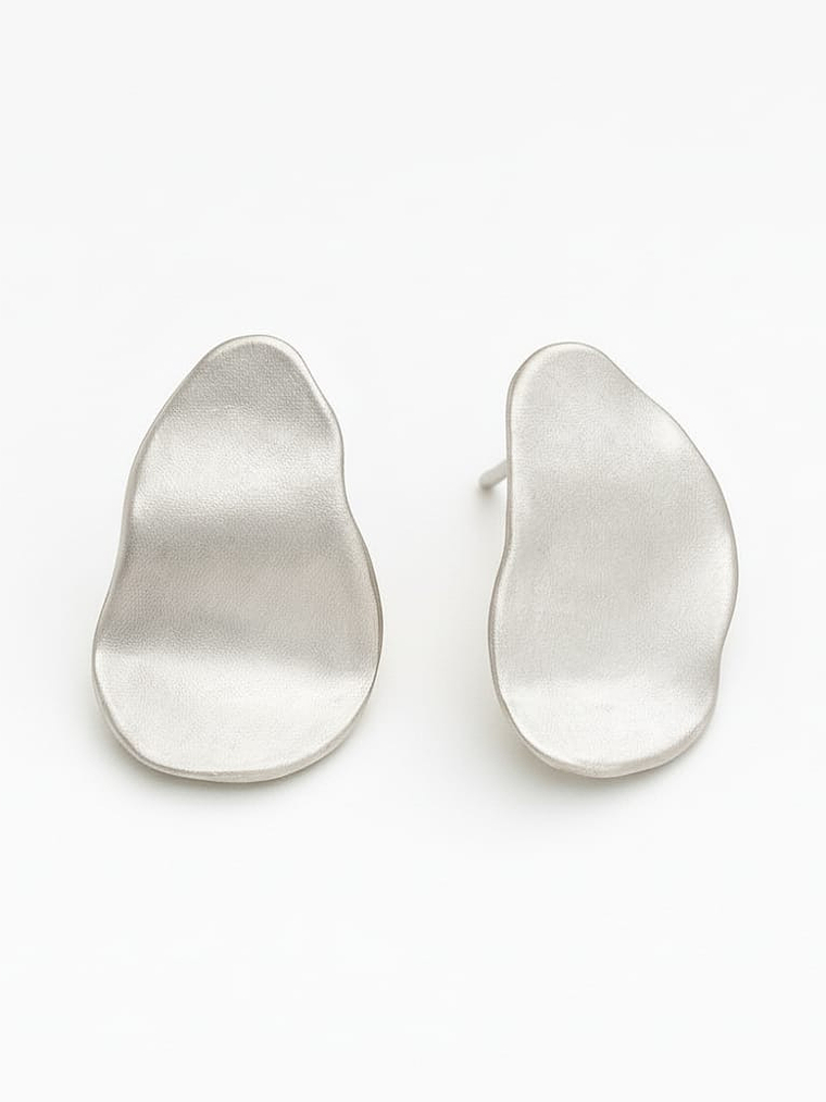 Brinco de prata 925 orgânico onda 1