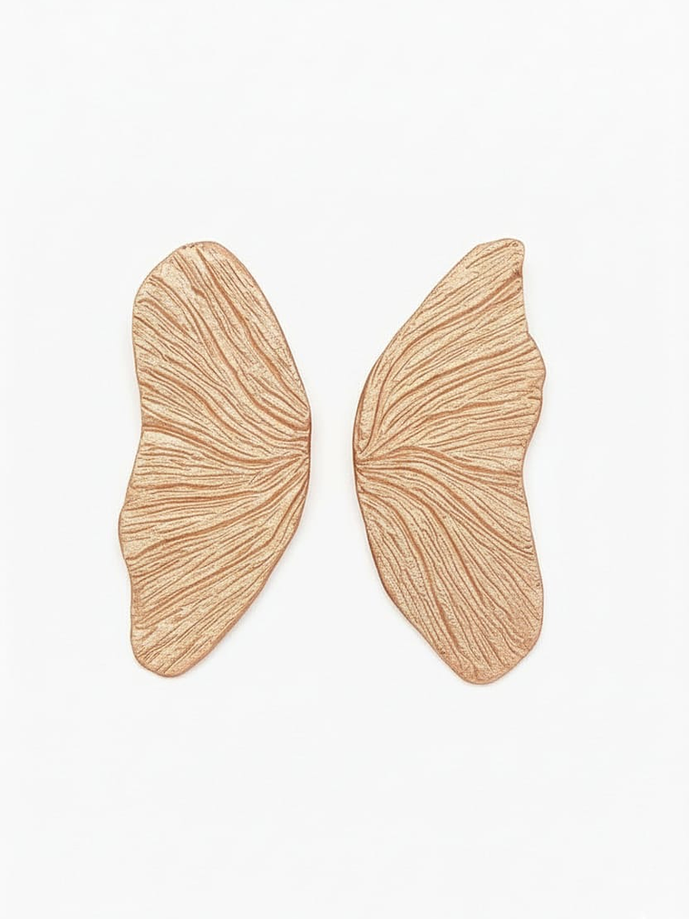 Brinco asa banho de ouro rosé 18k com base em prata 925  1