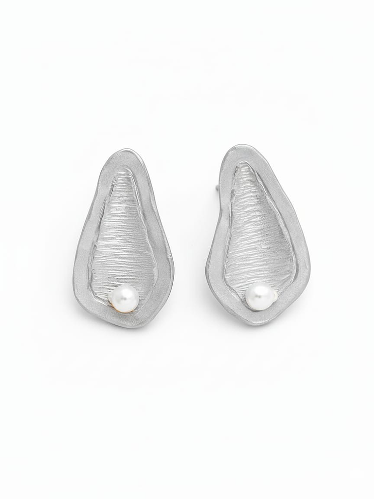 Brinco de concha de prata 925  1