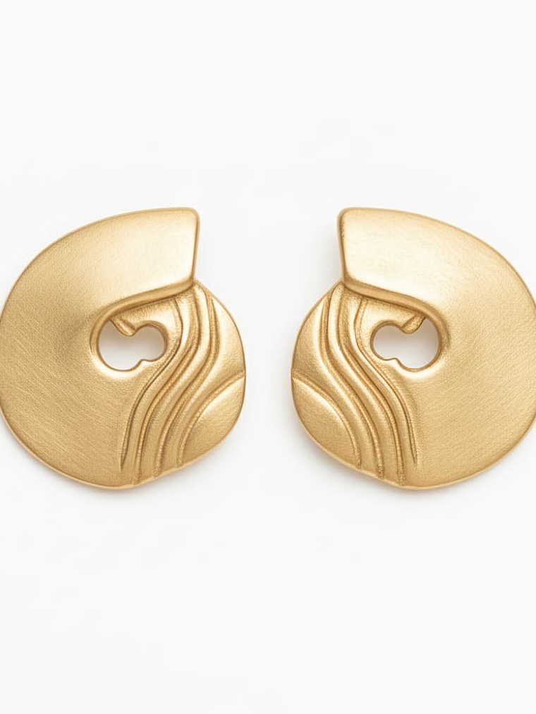 Argola com base de prata e banho de ouro 18k  1