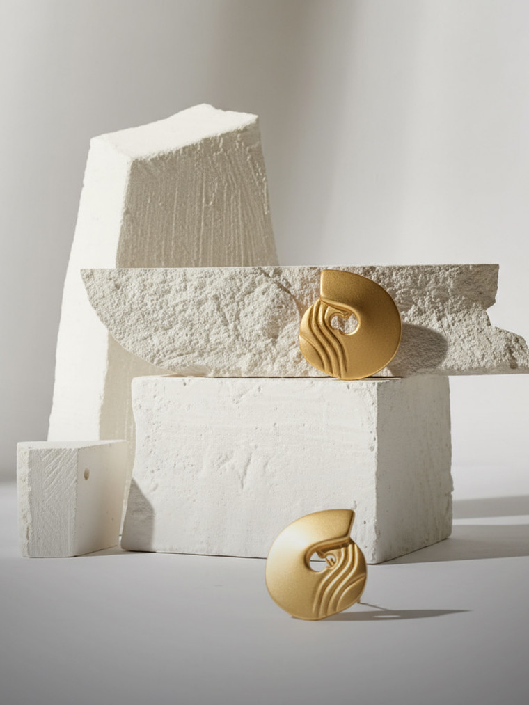 Argola com base de prata e banho de ouro 18k  2