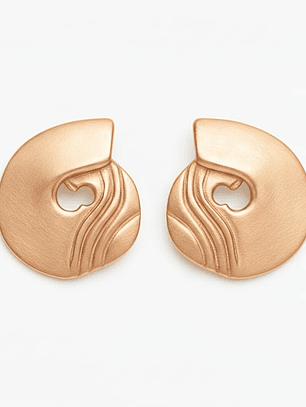 Argola com base de prata e banho de ouro rosé  18k  