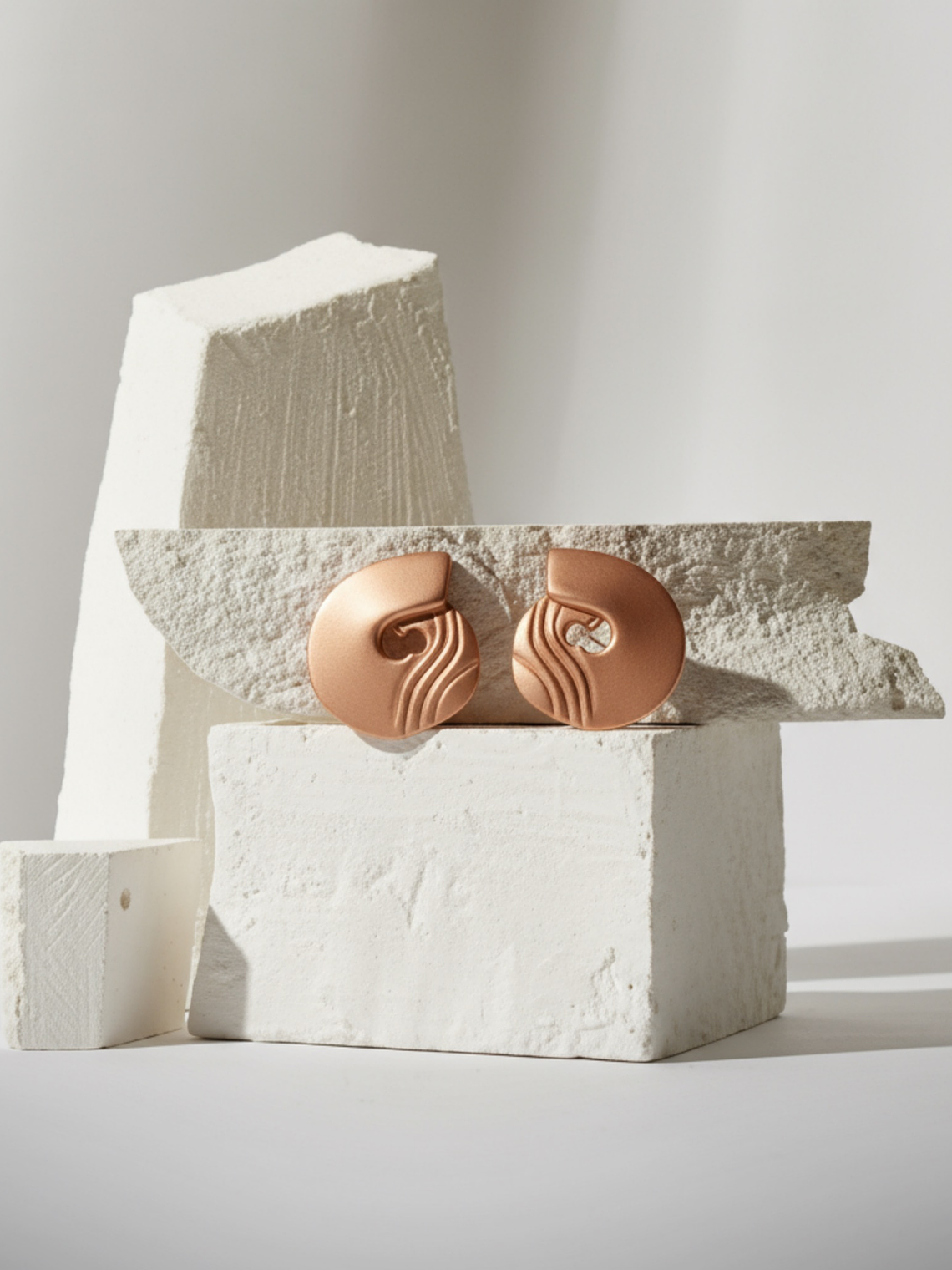 Argola com base de prata e banho de ouro rosé  18k   2