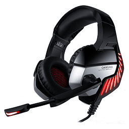 Audifono Gamer Onikuma K5 PRO - Negro/Rojo