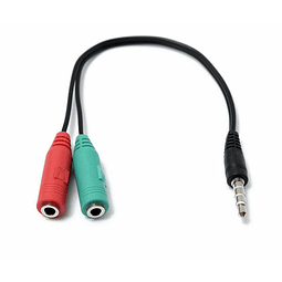 Adaptador Audio Jack 3.5mm a Micrófono y Audífono