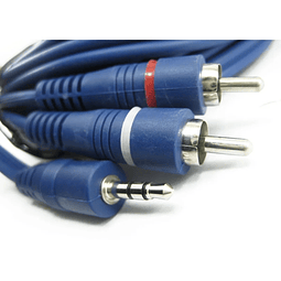 Cable Audio Macro 2 RCA a Plug 3.5mm 5mts