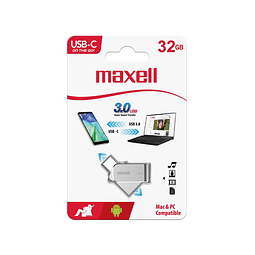 Pendrive Maxell 32Gb USB 3.0 OTG Tipo-C