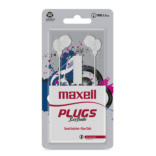 Audifonos Maxell In-Mic In-Ear Stereo Buds - Blanco