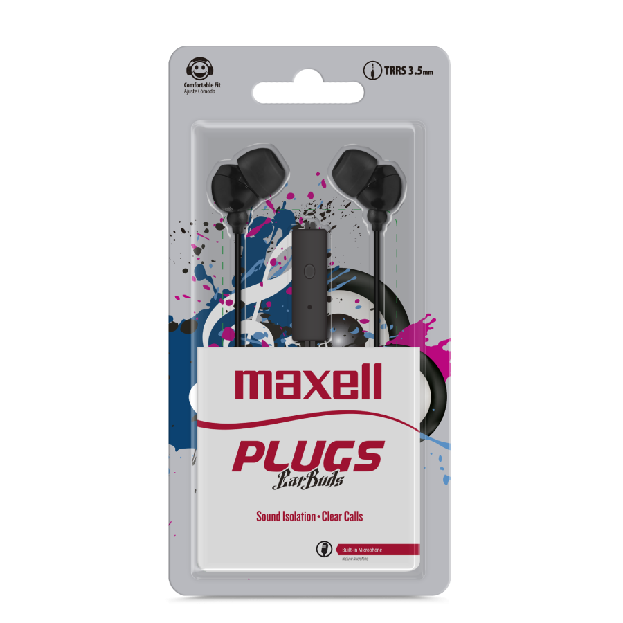 Audifonos Maxell In-Mic In-Ear Stereo Buds Negro
