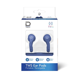 Ear Pods TWS Bluetooth 5.0 Data.com - Azul