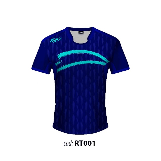 Camiseta pro rugby azul calipso