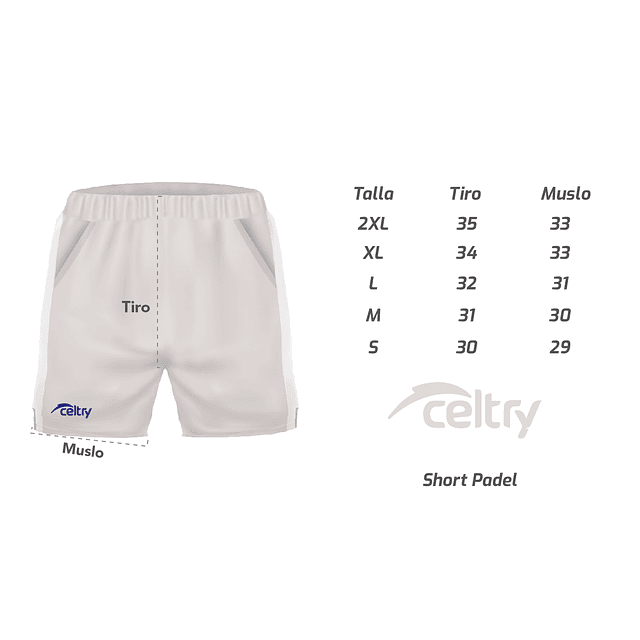 Short padel diseño "curvas" Hombre