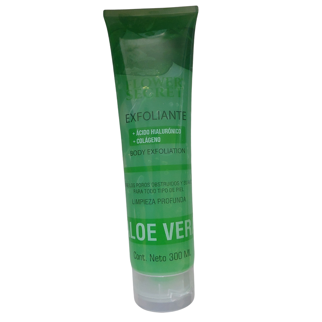 Crema Exfoliante Corporal Flower Secret de Aloe Vera 300 ml – Limpieza profunda, suavidad y frescura natural 2